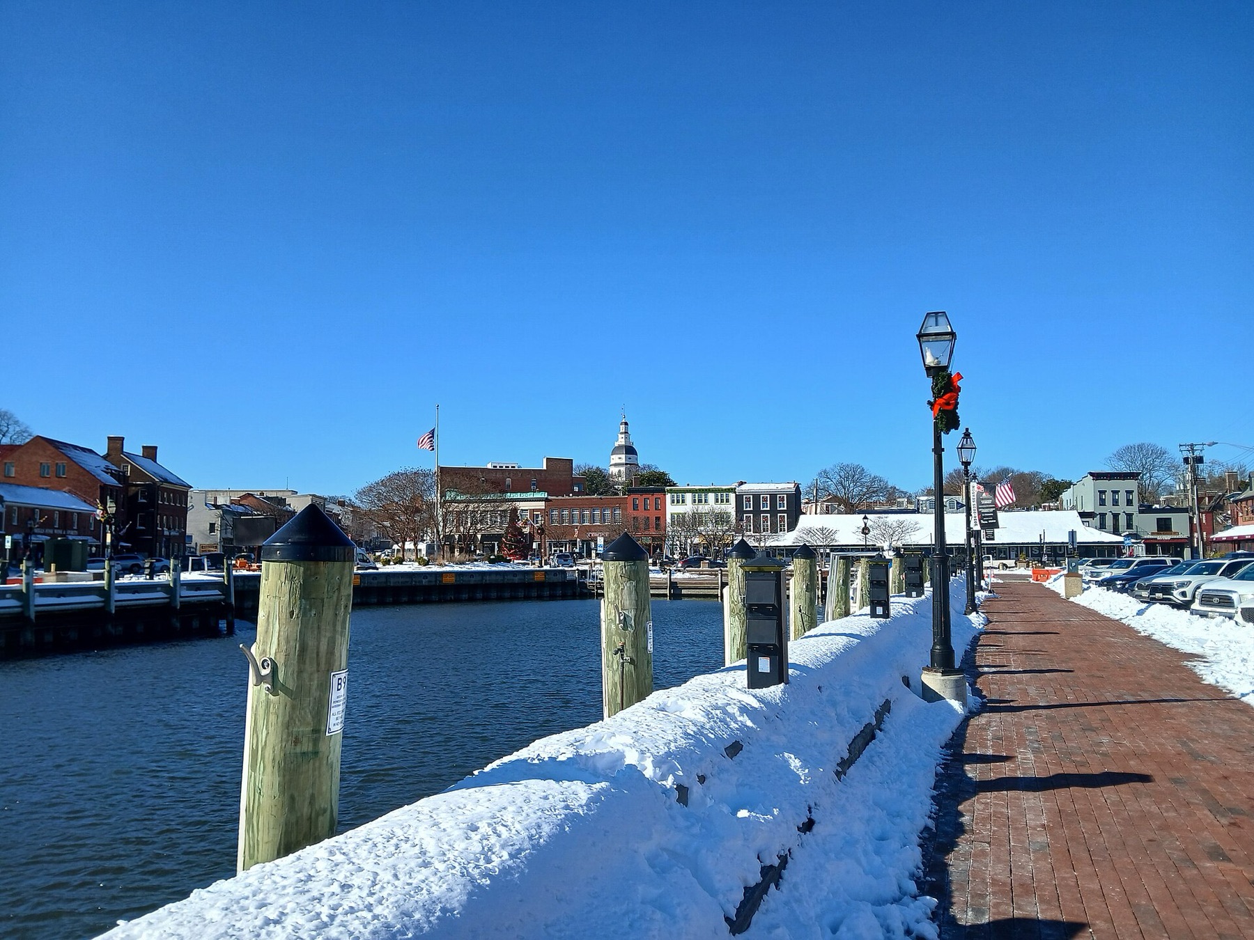 Annapolis harbor in winter